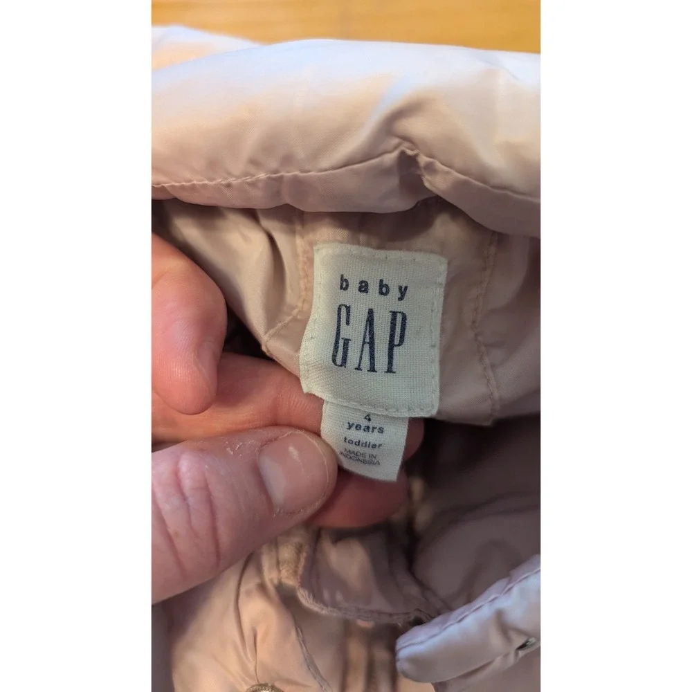 Baby Gap Puffer Vest Light‎ Pink Toddler Girls Size 4 Years